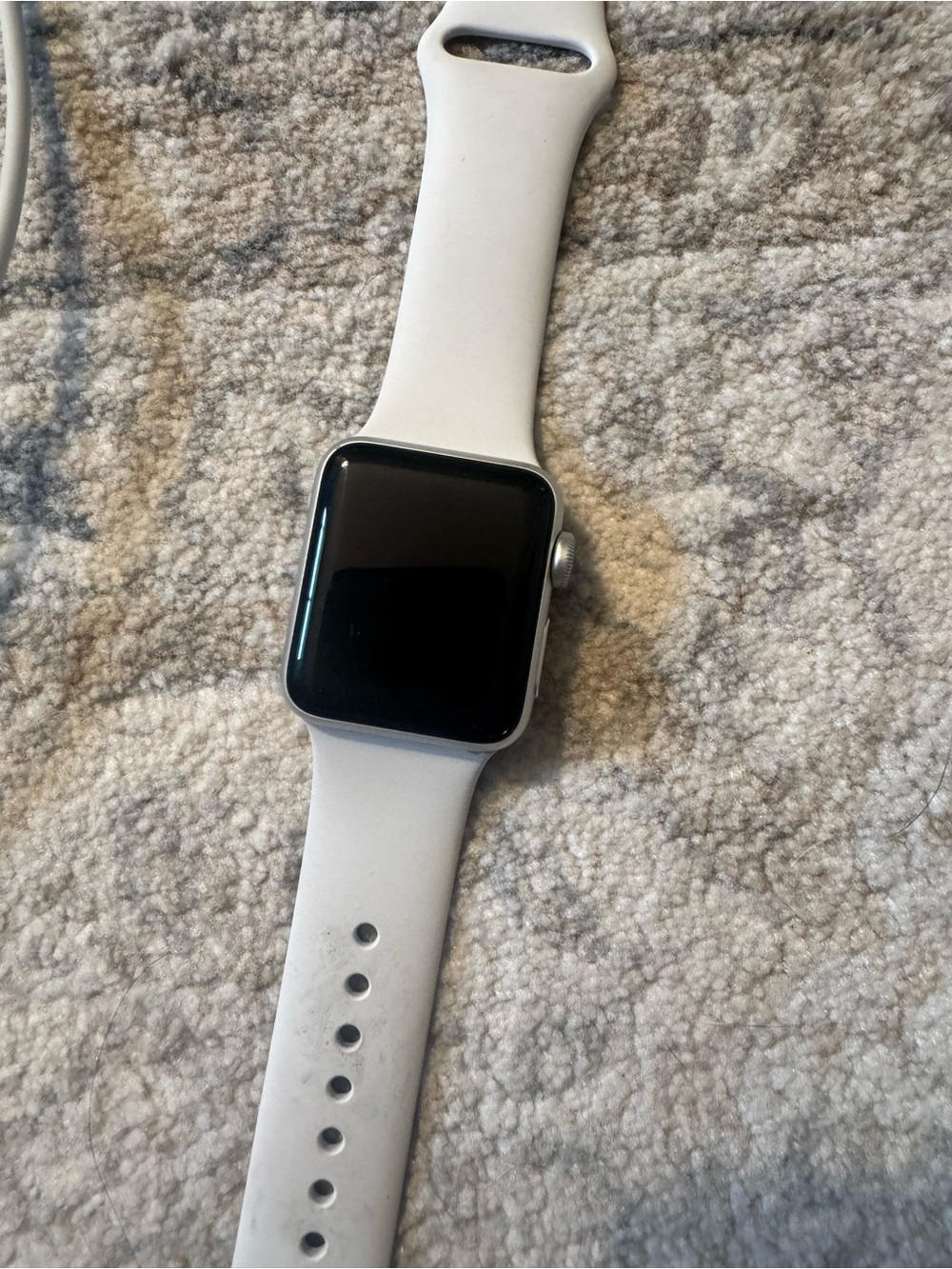 SeApple Watch with White Sport Band
